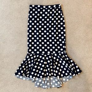polka dot mermaid skirt NWOT
